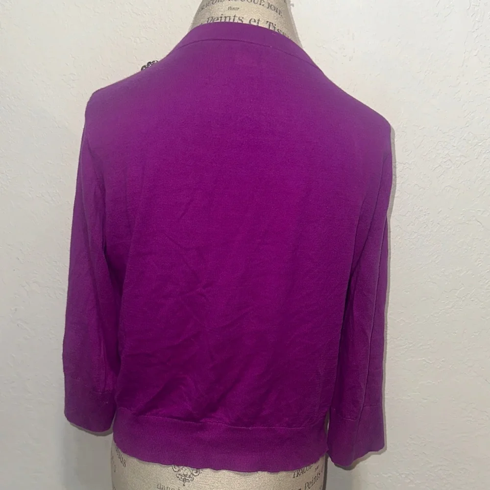 Purple‎ Pink Cardigan with Embellished Bling Collar